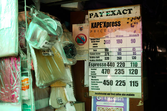 Preistafel im Baukastenprinzip